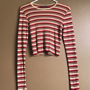 BRANDY MELVILLE Striped Crop Top